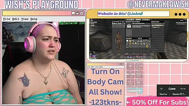 Snapshot of nevermakeawish chatting on 04-23-26, 11:05 nevermakeawish online show from 04-23-26, 11:05