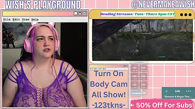 Snapshot of nevermakeawish chatting on 04-29-26, 10:30 nevermakeawish online show from 04-29-26, 10:30