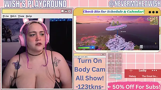 Snapshot of nevermakeawish chatting on 05-02-26, 11:48 nevermakeawish online show from 05-02-26, 11:48