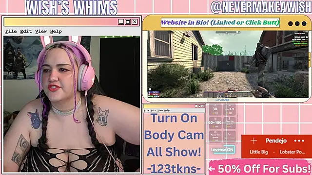 Snapshot of nevermakeawish chatting on 05-14-26, 10:01 nevermakeawish online show from 05-14-26, 10:01
