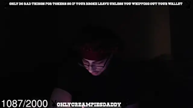 Snapshot of onlycreampiesdaddy chatting on 05-19-26, 05:03 onlycreampiesdaddy online show from 05-19-26, 05:03