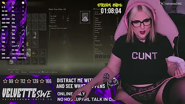 Snapshot of VelvetteSWE chatting on 07-07-26, 05:27 VelvetteSWE online show from 07-07-26, 05:27