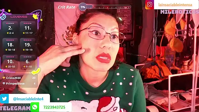 LaInsaciableIntensa online show from 04-12-26, 02:15