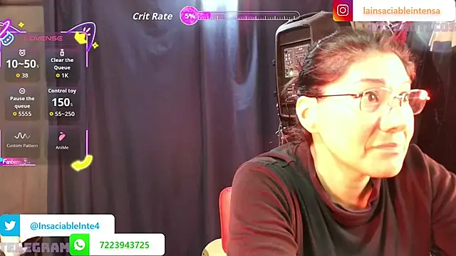 Snapshot of LaInsaciableIntensa chatting on 05-17-26, 12:10 LaInsaciableIntensa online show from 05-17-26, 12:10