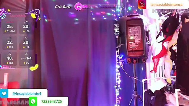 Snapshot of LaInsaciableIntensa chatting on 05-24-26, 01:27 LaInsaciableIntensa online show from 05-24-26, 01:27