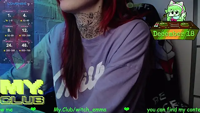 Witch Emma online show from 12-18-25, 08:41